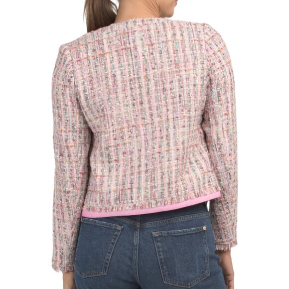 ECRU Button Front Tweed Jacket - Picture 2 of 2